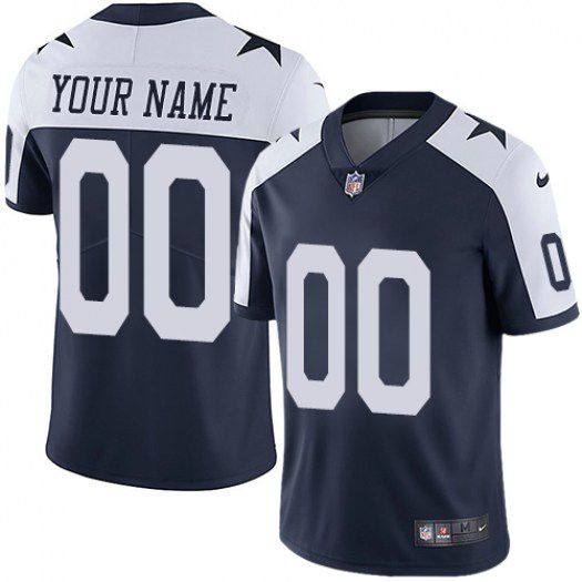 Nike Dallas Cowboys Navy Men Customized Throwback Vapor Untouchable Limited Jersey->customized nfl jersey->Custom Jersey